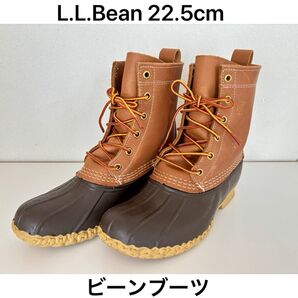 【22.5㎝】エルエルビーン ビーンブーツ キッズ L.L.Bean 4 USA製 茶 ブラウン 靴