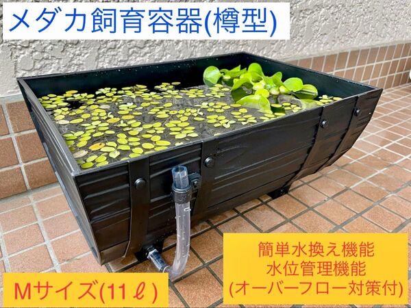 25056 メダカ飼育容器(樽型) 【11L】「かんたん水換え機能」&「水位管理機能」付