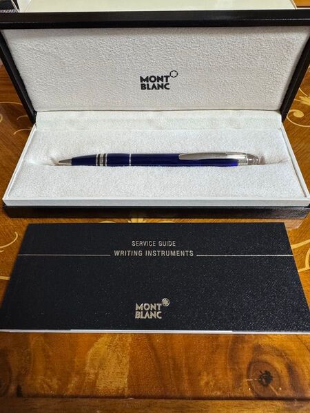 国内正規品 希少カラー 美品 クールブルー モンブラン ボールペン ツイスト式 スターウォーカー MONTBLANC