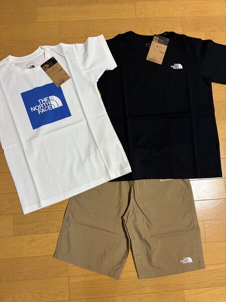 新品 ノースフェイス 150cm 半袖Tシャツ キッズ 短パン セット ショートパンツ ハーフパンツ トップス 上下セット