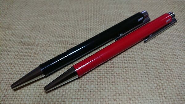 LAMY ラミー L204MPL-RD ロゴプラス レッド L204MPL-BK ロゴプラス ブラック 油性ボールペン 2本セット