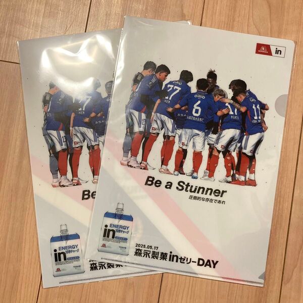 【非売品】横浜Fマリノス 森永製菓inゼリーDAY クリアファイル 2枚セット 日産スタジアム ノベルティ