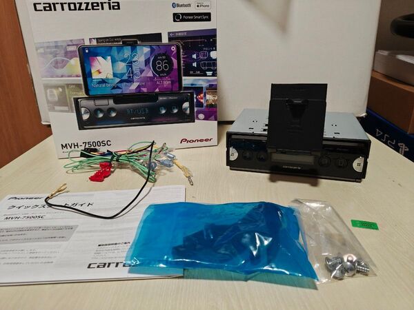 カロッツェリア MVH-7500SC 1din スマホホルダー付き オーディオ ヘッドユニット