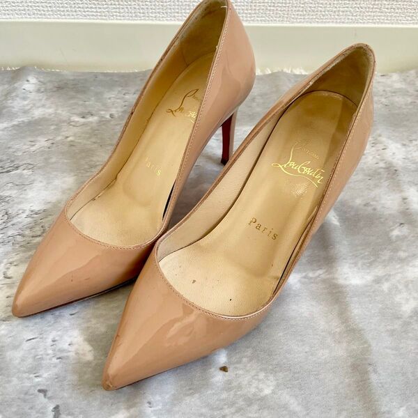 クリスチャンルブタン エナメル パンプス ハイヒール 34 1/2 22㎝