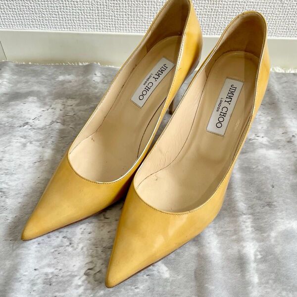 ジミーチュウ エナメル パンプス ピンヒール 38 24㎝