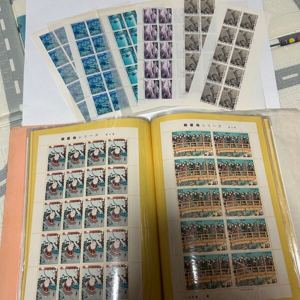 記念切手 未使用 シート 10円 20円 50円 8シート コレクション 計4400円分 相撲絵シリーズ 国際文通週間