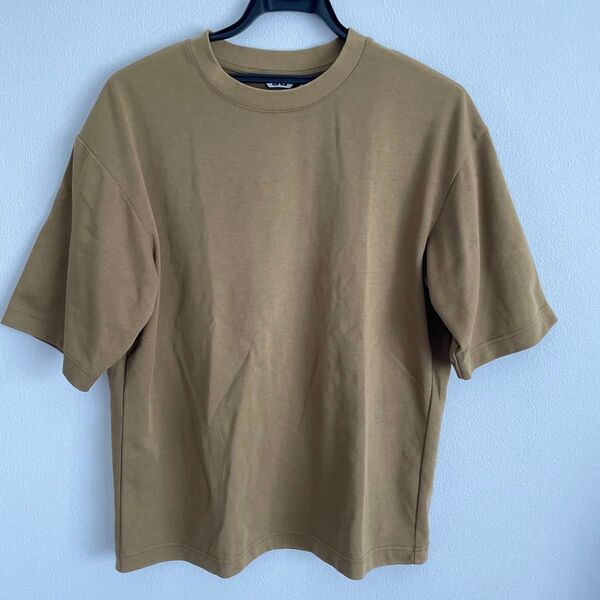 美品 UNIQLO エアリズム コットンオーバーサイズTシャツ 5分袖 M