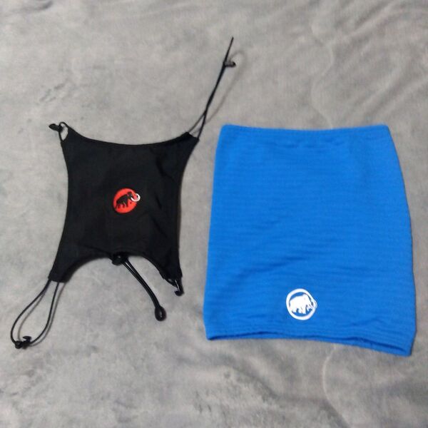 美品 MAMMUT ヘルメットホルダー ネックゲイター セット