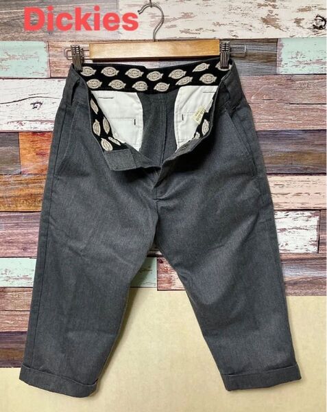 【Dickies ディッキーズ】ハーフパンツ/ハーフ デニムパンツ/ワークパンツ/size28/グレー/半パン/ハーフデニム 古着