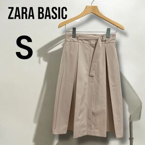 ZARA BASIC ザラベーシック プリーツ フレアスカート ピンク S