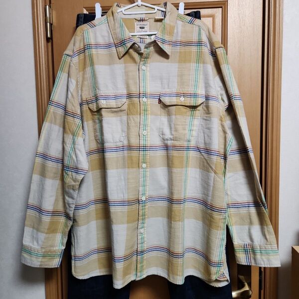 新品 Levi's Jackson Worker リラックスフィットネルシャツ チェック柄 長袖