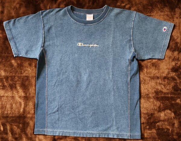 レア Champion デニム Tシャツ リバースウィーブ 半袖 アメカジ