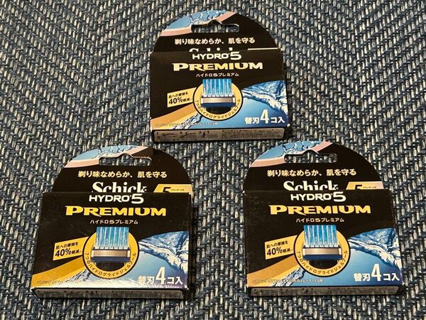 Schick HYDRO5 PREMIUM 替刃 5枚刃 4個入り×3