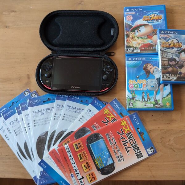 SONY PS Vita PCH-2000 ピンク ブラック ソフト付き