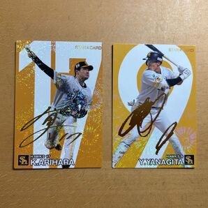 柳田悠岐 有原航平 サインカード プロ野球チップス