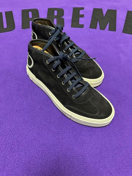 ★極美品★Salvatore Ferragamo フェラガモ スエードスニーカーネイビー