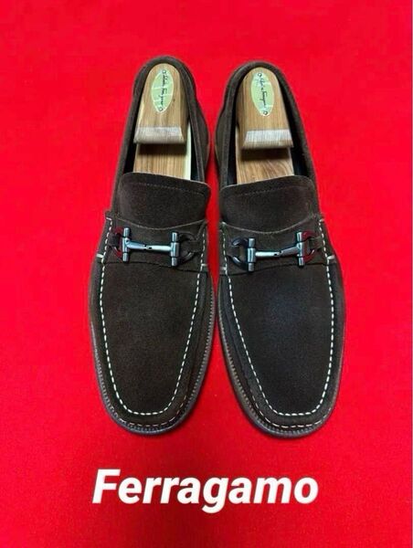 ★極美品★Ferragamo フェラガモ スエードローファー