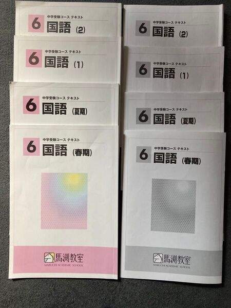 馬渕教室 中学受験 国語 テキスト 小学生 6年生 一年分 中学入試 小6