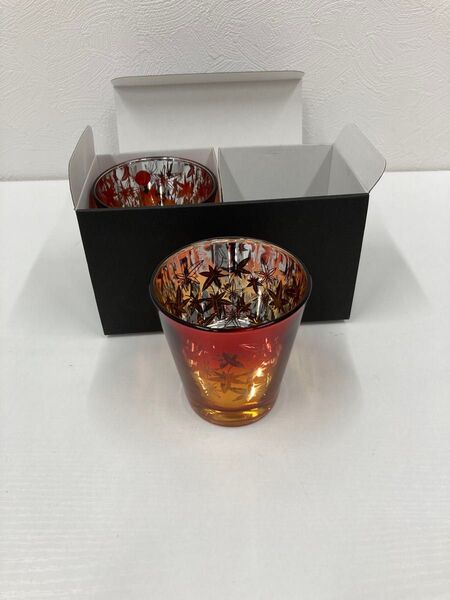 ルルアイランド 紅葉 オールドグラス ペア ウイスキーグラス