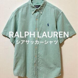 RALPH LAUREN ラルフローレン ポニー刺繍 シアサッカーシャツ ギンガムチェックシャツ ボタンダウンシャツ