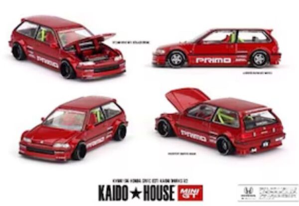 【新品未開封】『MINI GT KHMG156 1/64』★《HondaシビックEF Kaido Works V2(左ハンドル)》