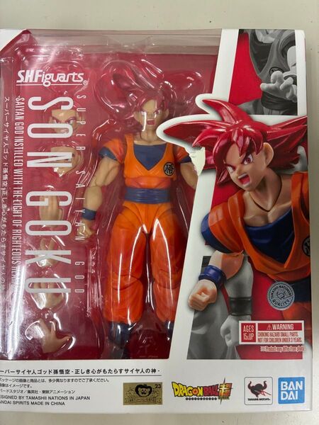 S.H.Figuarts スーパーサイヤ人ゴッド孫悟空-正しき心がもたらすサイヤ人の神- 塗装済み可動フィギュア