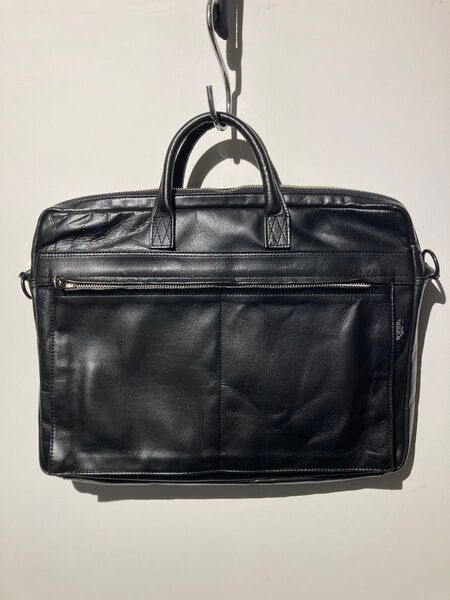 吉田カバン/PORTER 日本製 ブリーフケース ビジネスバッグ レザー 本革 ブラック 黒 美品
