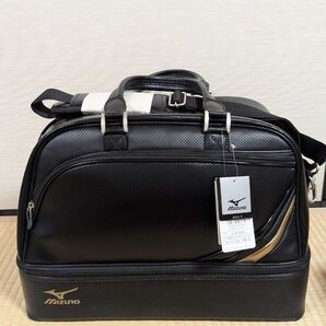 【未使用品】ミズノゴルフ ボストンバック ブラック×ゴールド5LJB159400
