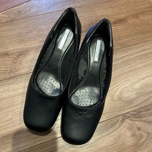 中古品 パンプス リクルート 営業 23.5cm 4E ブラック 黒 使用感あり
