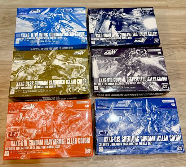 HG ガンダムベース限定 新機動戦記ガンダムW クリアカラー 6点セット