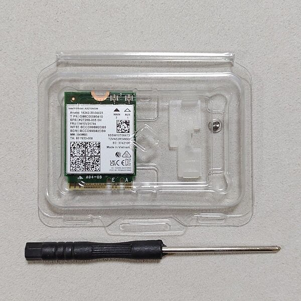 新品未使用☆Intel AX210NGW Wi-Fi 6E Bluetooth 5.3 M.2 無線LANカード 802.11ax