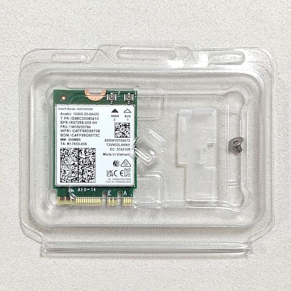 新品未使用☆Intel AX210NGW Wi-Fi 6E Bluetooth 5.3 M.2 無線LANカード 802.11ax