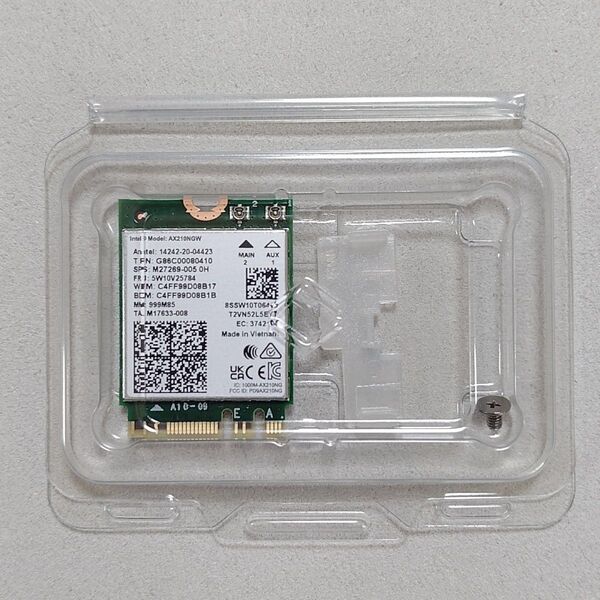 新品未使用☆Intel AX210NGW Wi-Fi 6E Bluetooth 5.3 M.2 無線LANカード 802.11ax