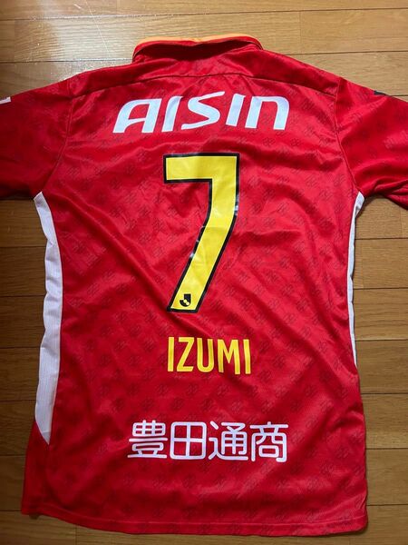 【最安値】名古屋グランパス 和泉選手 7番 オーセンティックユニホーム Lサイズ
