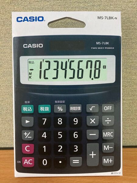 CASIO 電卓 MS-7LBK-N 新品未使用