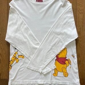 くまのプーさん ロンT 長袖 Tシャツ Disny ディズニー M 白