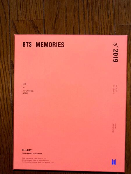 BTS MEMORIES OF 2019 Blu-ray