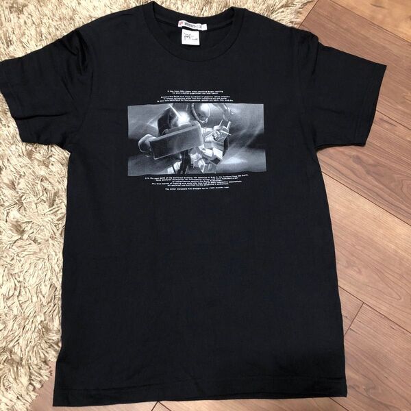 未使用 ユニクロ 機動戦士ガンダム◆Tシャツ/S ロゴプリント ブラック色系