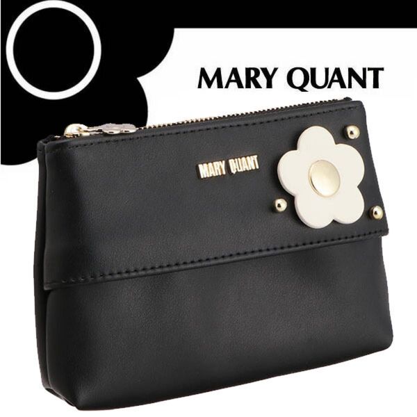 マリークワント MARY QUANT マリクワ デイジー スムースカシメデイジー 舟型ティッシュケース(ブラック) ポーチ