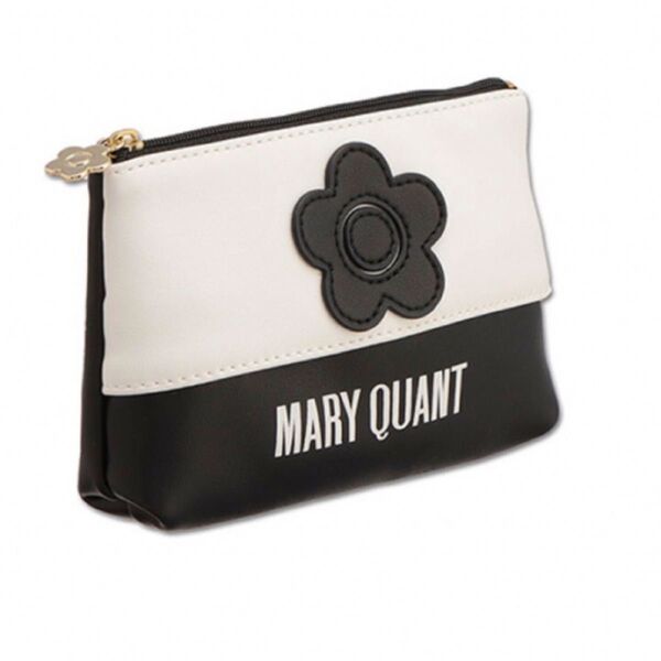 ポーチ マリークワント mary quant バイカラーデイジーロゴ ティッシュポーチ レディース 黒
