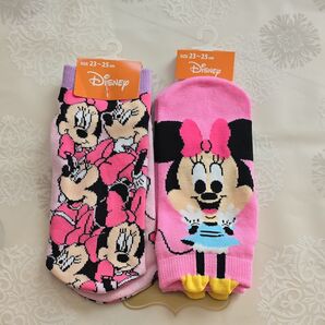 Disney ミニーマウス 靴下 2足セット 23〜25cm