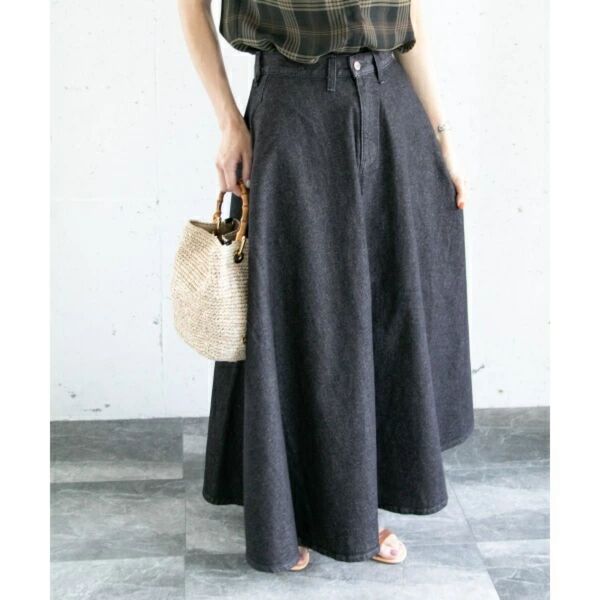 Wrangler × URBAN RESEARCH ROSSO Denim Flare Skirt デニムフレアスカート