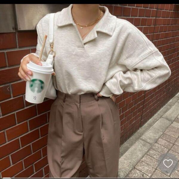 Rili ポロネックトレーナー トップス カットソー スウェットカットソー