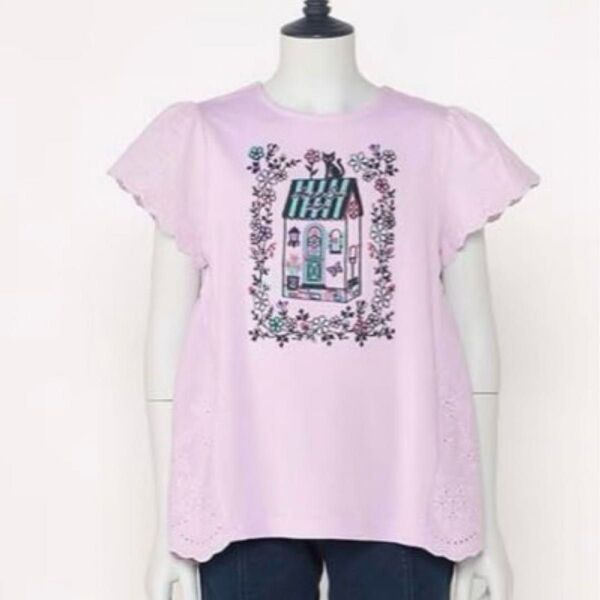 ANNA SUI mini アナスイミニ【キッズサイズ】家刺しゅう半袖Tシャツ