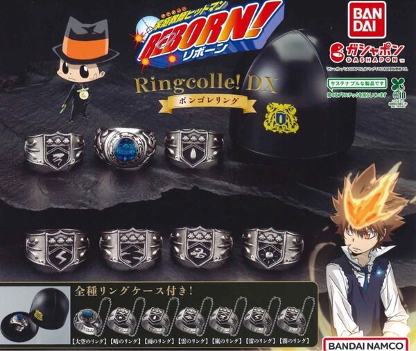 家庭ヒットマンREBORN リボーン ガチャ リング 5種類 12個セット
