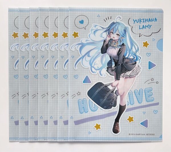 ホロライブ×GiGO 放課後のねぽらぼ クリアファイル 雪花ラミィ 7点セット