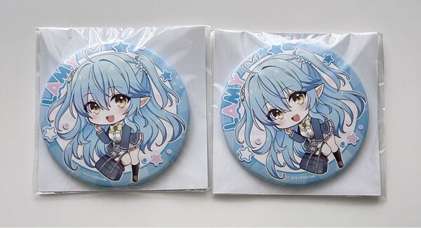 ホロライブ×GiGO 放課後のねぽらぼ 丸缶バッジ 雪花ラミィ 2点セット