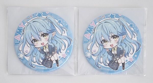 ホロライブ×GiGO 放課後のねぽらぼ 丸缶バッジ 雪花ラミィ 2点セット