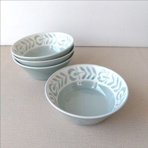 【4枚】新品 日本製 美濃焼 花つづり 小鉢 フリーボウル お洒落