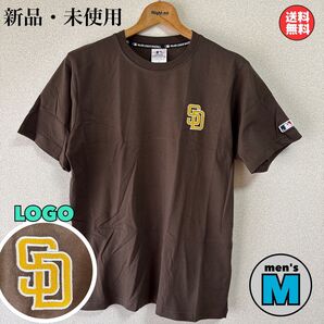 新品 MLB パドレス Padres シンプル ロゴ 刺繍 Tシャツ Mサイズ